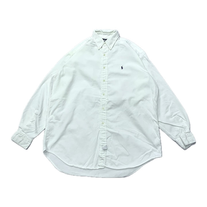 ラルフローレン 古着 BDシャツ 白シャツ USA製 M