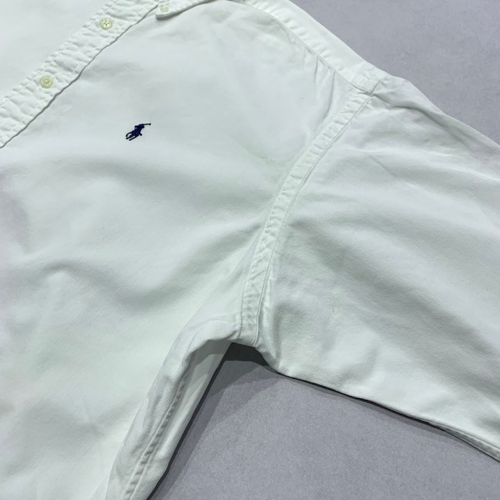 ラルフローレン 古着 BDシャツ 白シャツ USA製 M