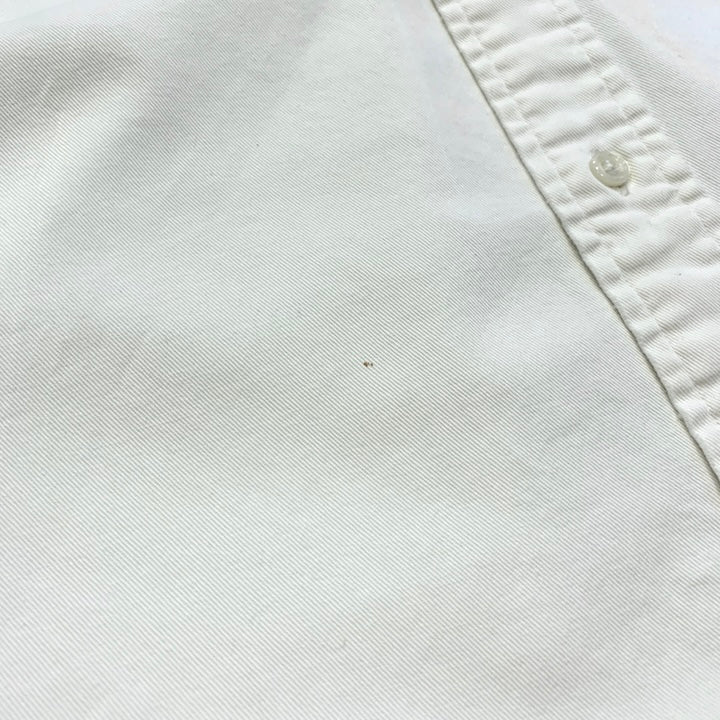 ラルフローレン 古着 BDシャツ 白シャツ 刺繍ロゴ XXL