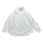 ラルフローレン 古着 BDシャツ 白シャツ 刺繍ロゴ XXL