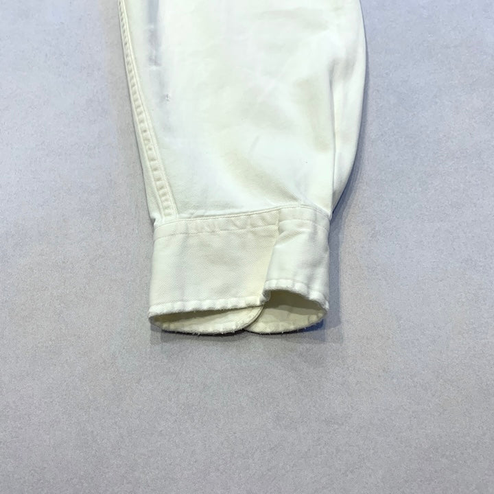 ラルフローレン 古着 BDシャツ 白シャツ 刺繍ロゴ XXL