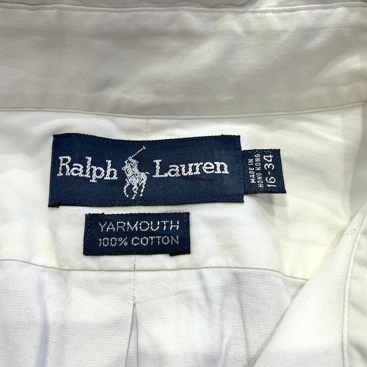 ラルフローレン Ralph Lauren 長袖シャツ BDシャツ ホワイト 刺繍 メンズL
