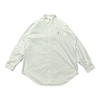 ラルフローレン 古着 BDシャツ 白シャツ 刺繍ロゴ L