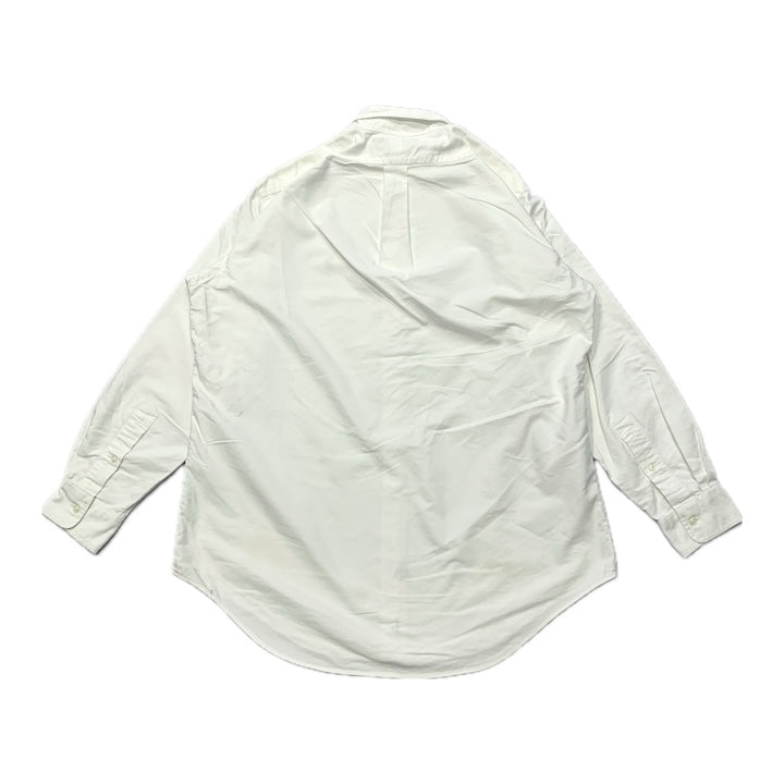 ラルフローレン 古着 BDシャツ 白シャツ 刺繍ロゴ L