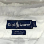 ラルフローレン 古着 BDシャツ 白シャツ 刺繍ロゴ L