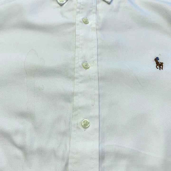 ラルフローレン Ralph Lauren 長袖シャツ BDシャツ ホワイト 刺繍 メンズL