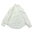 ラルフローレン 古着 BDシャツ 白シャツ 刺繍ロゴ L