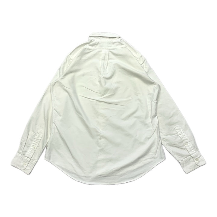 ラルフローレン 古着 BDシャツ 白シャツ 刺繍ロゴ L