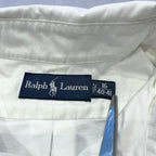 ラルフローレン 古着 BDシャツ 白シャツ 刺繍ロゴ L