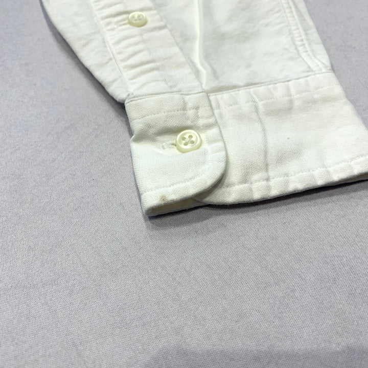 ラルフローレン Ralph Lauren 長袖シャツ BDシャツ 刺繍ロゴ ホワイト メンズS