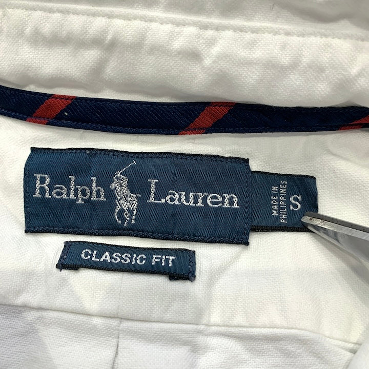 ラルフローレン Ralph Lauren 長袖シャツ BDシャツ 刺繍ロゴ ホワイト メンズS
