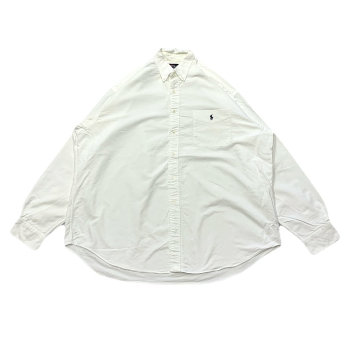 ラルフローレン 古着 BDシャツ 白シャツ オーバーサイズ XL