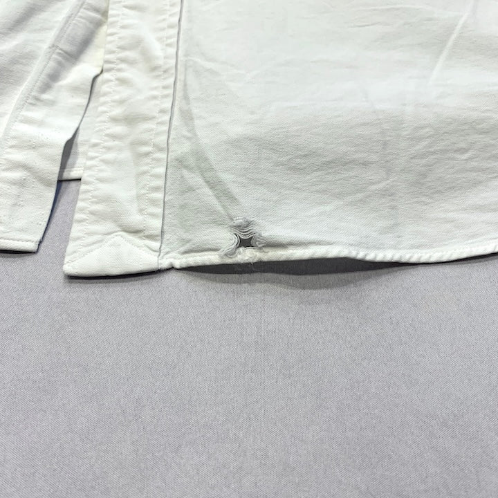 ラルフローレン 古着 BDシャツ 刺繍ロゴ 白シャツ XL