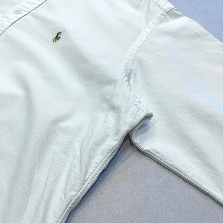 ラルフローレン Ralph Lauren 長袖シャツ BDシャツ ホワイト 刺繍 メンズL