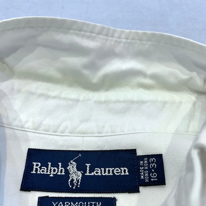 ラルフローレン Ralph Lauren 長袖シャツ BDシャツ ホワイト 刺繍 メンズL