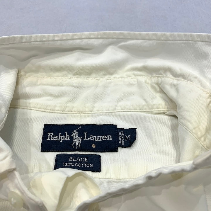 ラルフローレン Ralph Lauren 長袖シャツ BDシャツ ホワイト 刺繍 メンズM