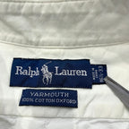 ラルフローレン Ralph Lauren 長袖シャツ BDシャツ 刺繍ロゴ ホワイト メンズL