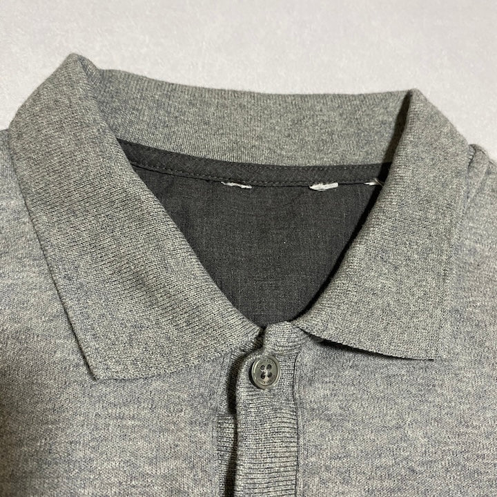 カルバンクライン Calvin Klein 半袖ポロシャツ グレー 無地 メンズM
