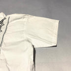 ヴィンテージスタイル 半袖シャツ 刺繍入り オーバーサイズ メンズXL相当