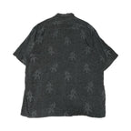 キャンピア CAMPIA 半袖シャツ アロハシャツ ブラック 黒 総柄 メンズL