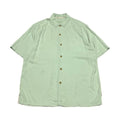 トミーバハマ Tommy Bahama 半袖シャツ ライトグリーン 無地 メンズL