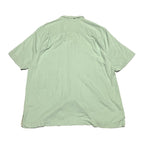 トミーバハマ Tommy Bahama 半袖シャツ ライトグリーン 無地 メンズL
