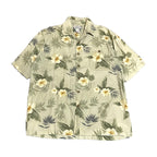 SUMMA 半袖シャツ アロハシャツ 総柄 ベージュ メンズL相当