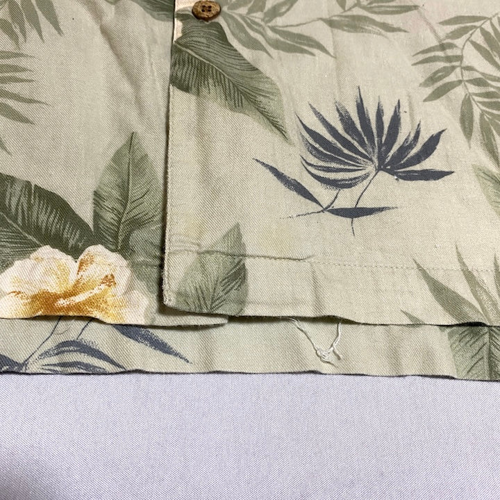 SUMMA 半袖シャツ アロハシャツ 総柄 ベージュ メンズL相当