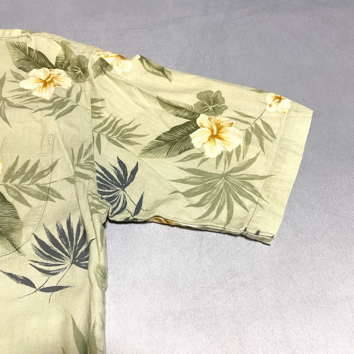 SUMMA 半袖シャツ アロハシャツ 総柄 ベージュ メンズL相当