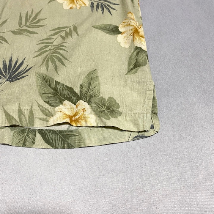 SUMMA 半袖シャツ アロハシャツ 総柄 ベージュ メンズL相当