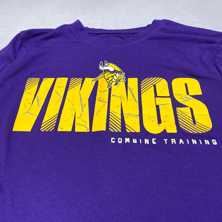 エヌエフエル NFL Tシャツ ニューエラ バイキングス 紫 メンズXL