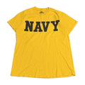 ノーブランド 古着 Tシャツ NAVY 軍物 ビッグロゴ M