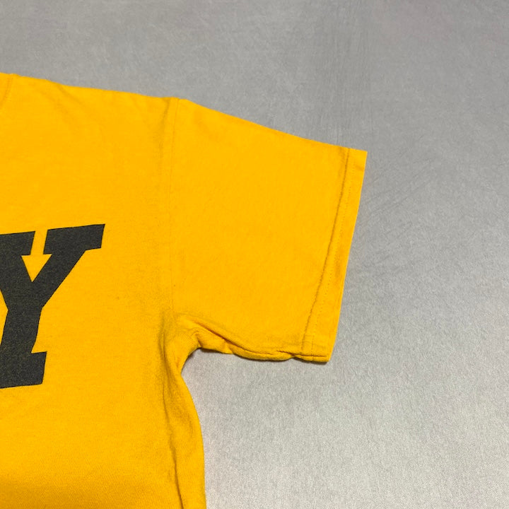 ノーブランド 古着 Tシャツ NAVY 軍物 ビッグロゴ M