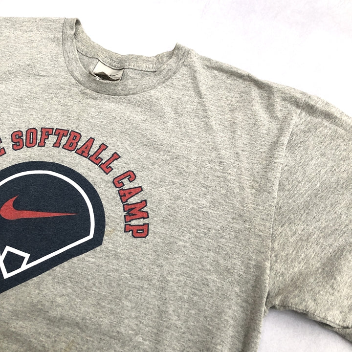 ナイキ NIKE Tシャツ ソフトボールキャンプ プリント グレー メンズM