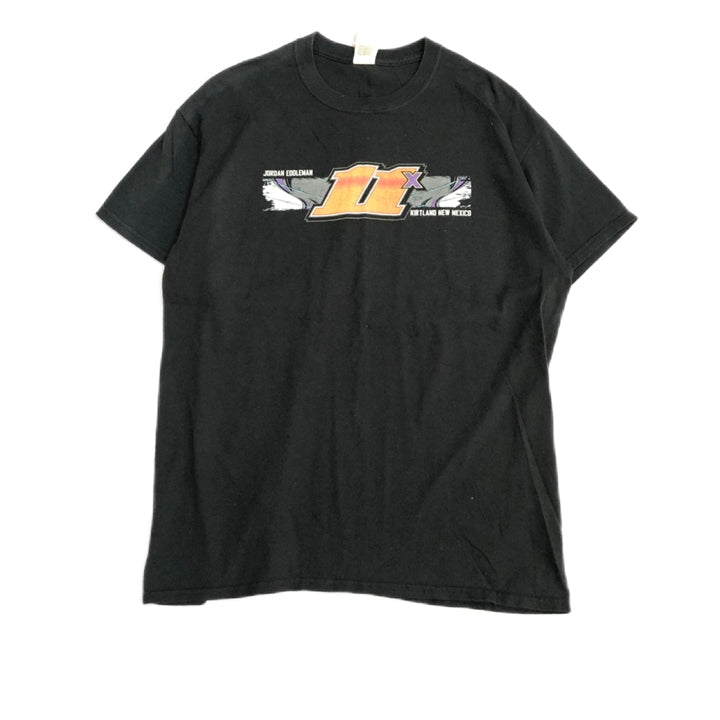 ギルダン 古着 Tシャツ ブラックT オーバーサイズ 車 L