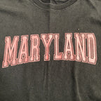 ノーブランド 古着 Tシャツ メリーランド大学 カレッジ ブラック L