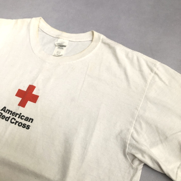 ギルダン 古着 Tシャツ アメリカンレッドクロス ホワイト L