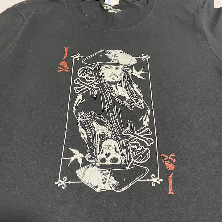 ディズニー Disney Tシャツ パイレーツ ジョニーデップ 黒 レディースL