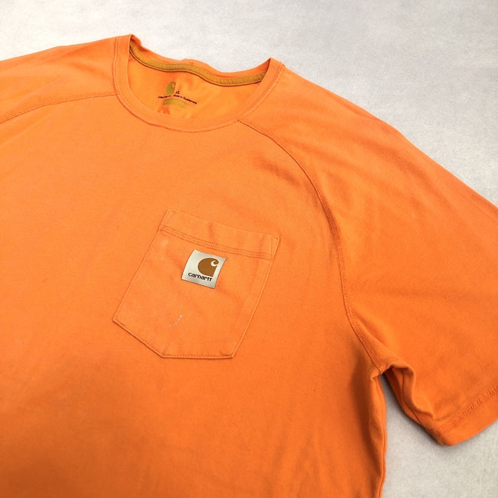 カーハート 古着 Tシャツ オレンジ オーバーサイズ XL