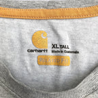 カーハート 古着 Tシャツ ワンポイントロゴ グレー XL