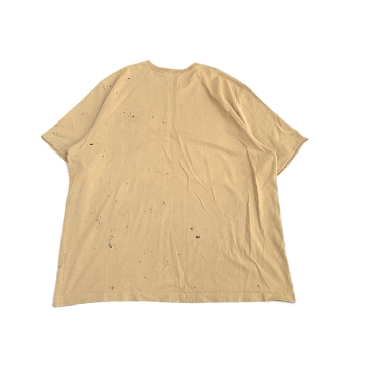 カーハート 古着 Tシャツ ワンポイントロゴ ベージュ XXL