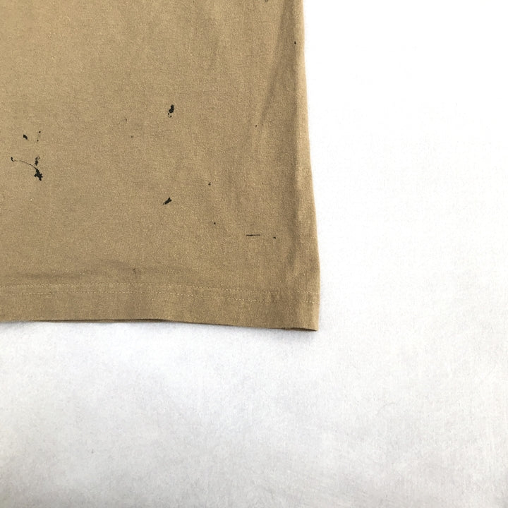 カーハート 古着 Tシャツ ワンポイントロゴ ベージュ XXL