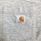 カーハート 古着 Tシャツ ワンポイントロゴ グレー L