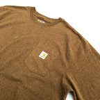 カーハート 古着 Tシャツ ワンポイントロゴ ブラウン L