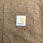 カーハート 古着 Tシャツ ワンポイントロゴ ブラウン L