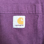 カーハート 古着 Tシャツ ワンポイントロゴ パープル M