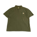 カーハート Carhartt 半袖ポロシャツ ワンポイントロゴ カーキ メンズL