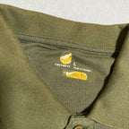 カーハート Carhartt 半袖ポロシャツ ワンポイントロゴ カーキ メンズL