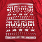 ノーブランド 古着 ロンT コカコーラ オーバーサイズ レッド L