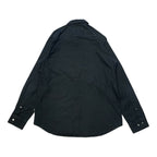 カルバンクライン Calvin Klein 長袖シャツ 無地 黒シャツ メンズM